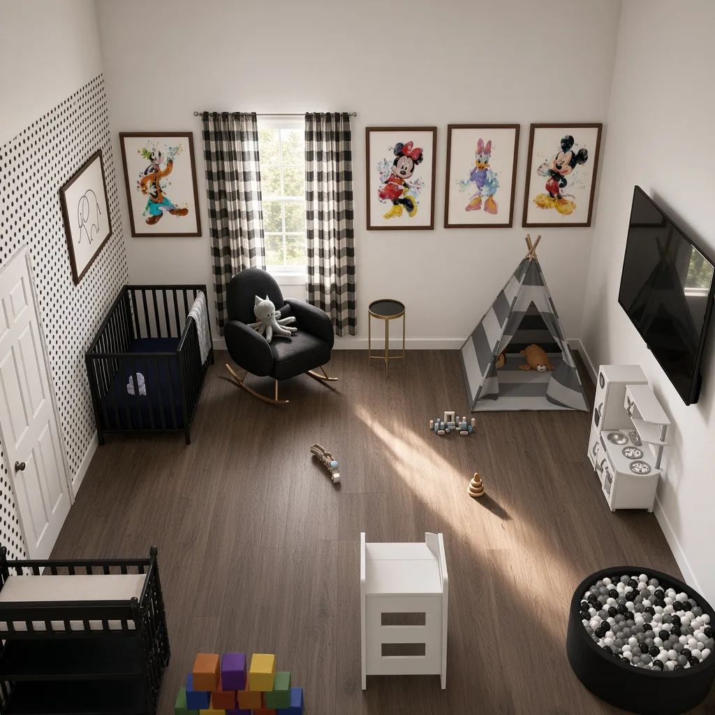 Entry in Minimalist Monochrome Nursery