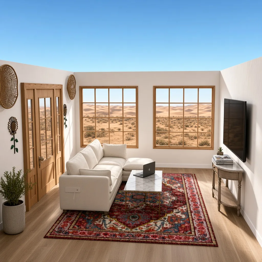 Entry in Cultural Fusion Living Room