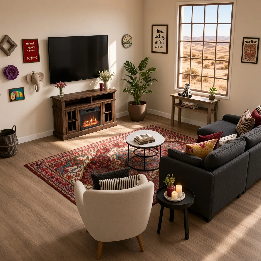 Entry in Cultural Fusion Living Room