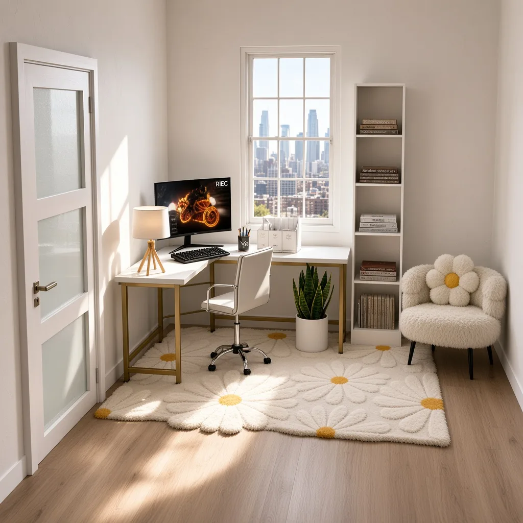 Entry in Minimalist White Workspace