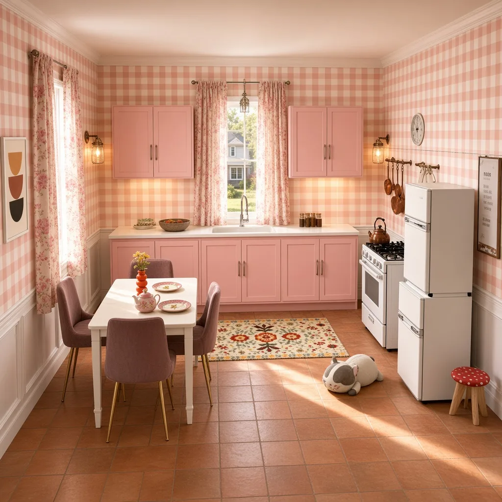Entry in Mid-Century Modern Kitchen