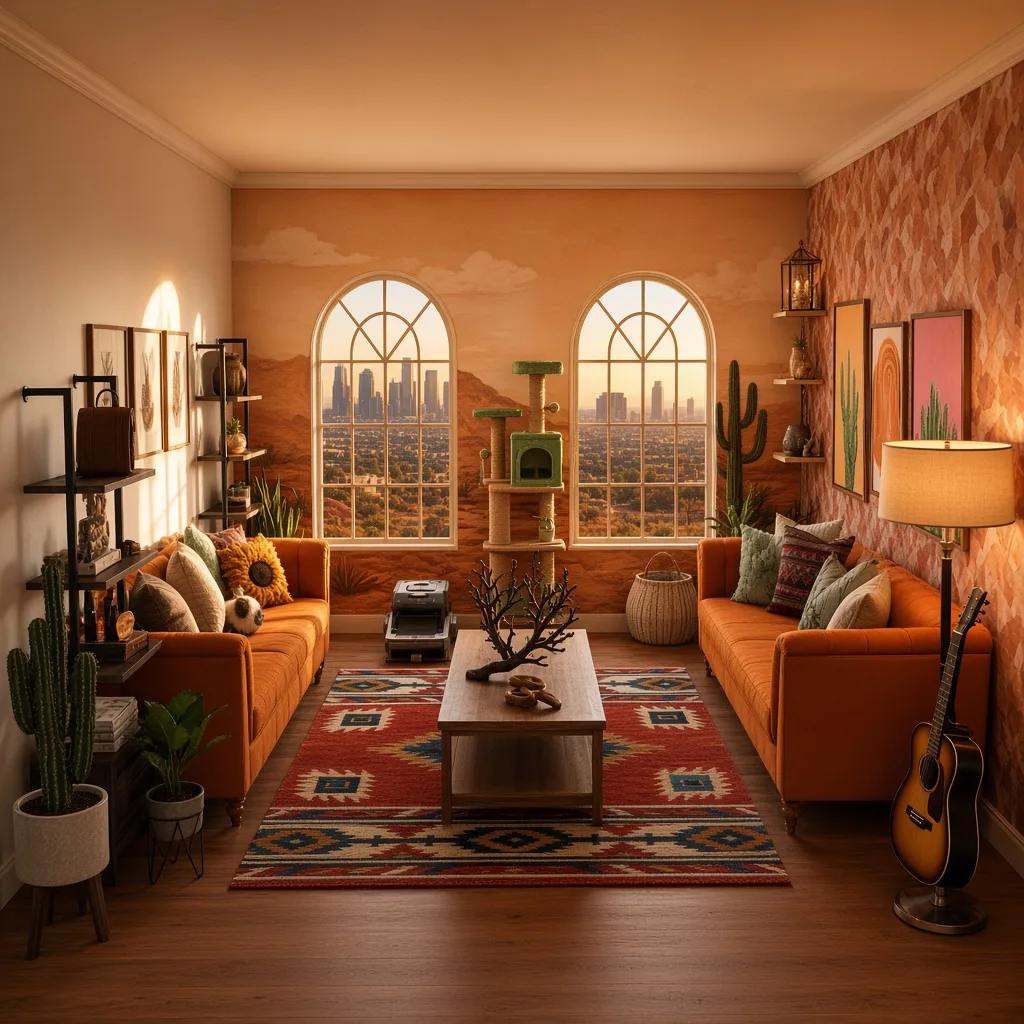 Entry in Colorful Maximalist Living Room