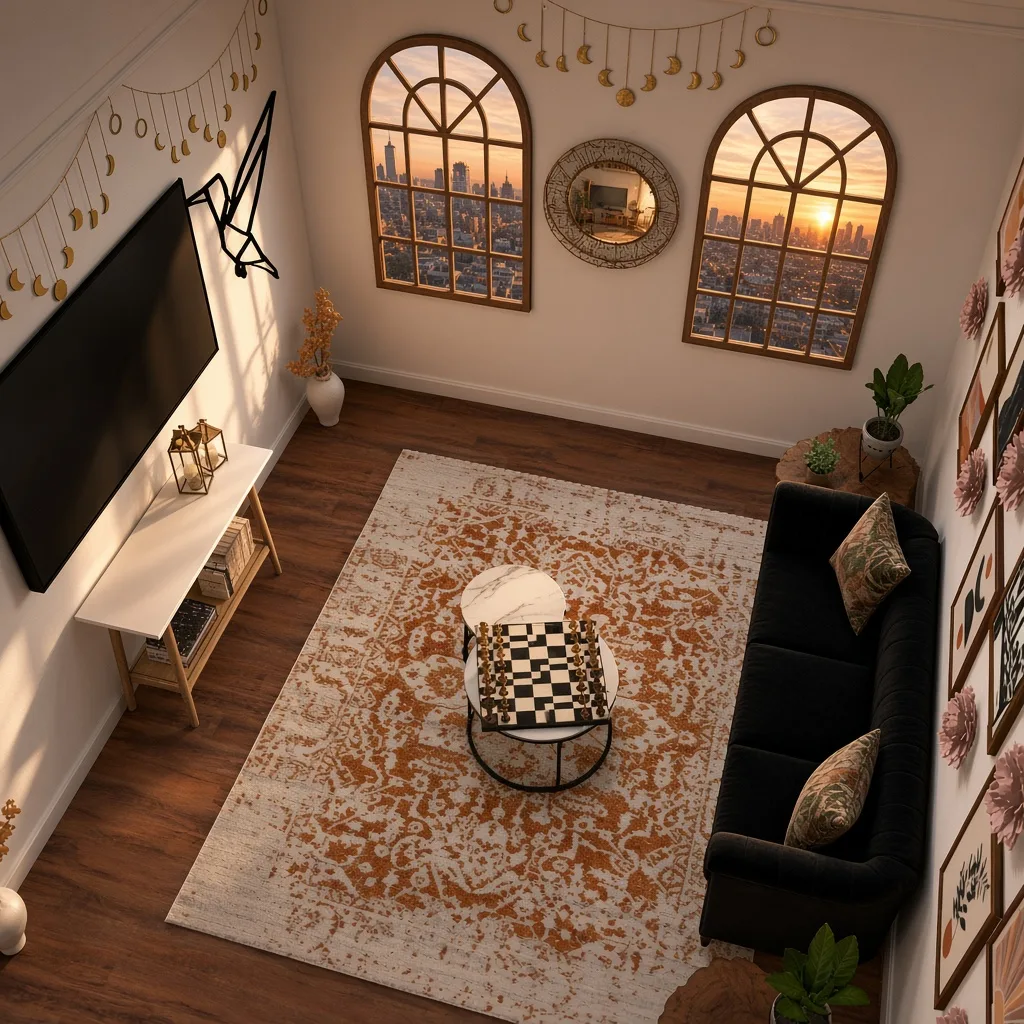 Entry in Colorful Maximalist Living Room