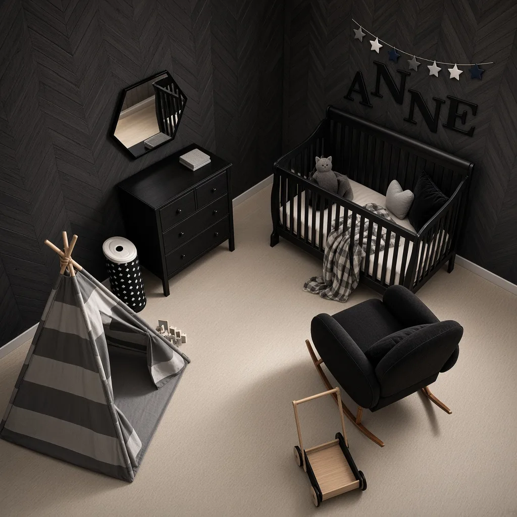 Entry in Minimalist Monochrome Nursery