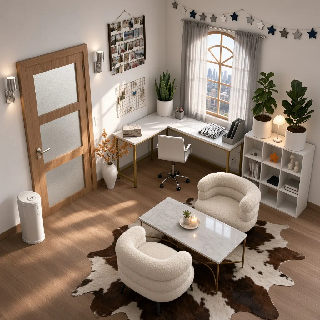 Entry in Minimalist White Workspace