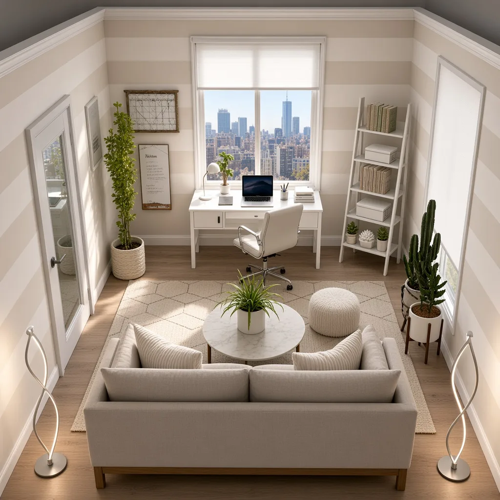 Entry in Minimalist White Workspace