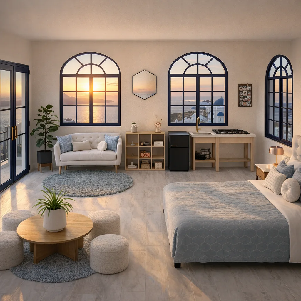 Entry in Santorini Studio Serenity
