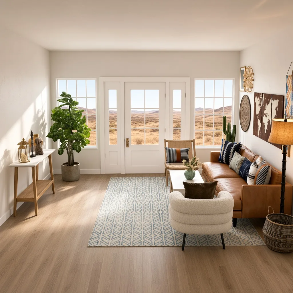 Entry in Cultural Fusion Living Room