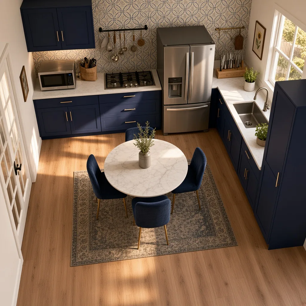 Entry in Mid-Century Modern Kitchen