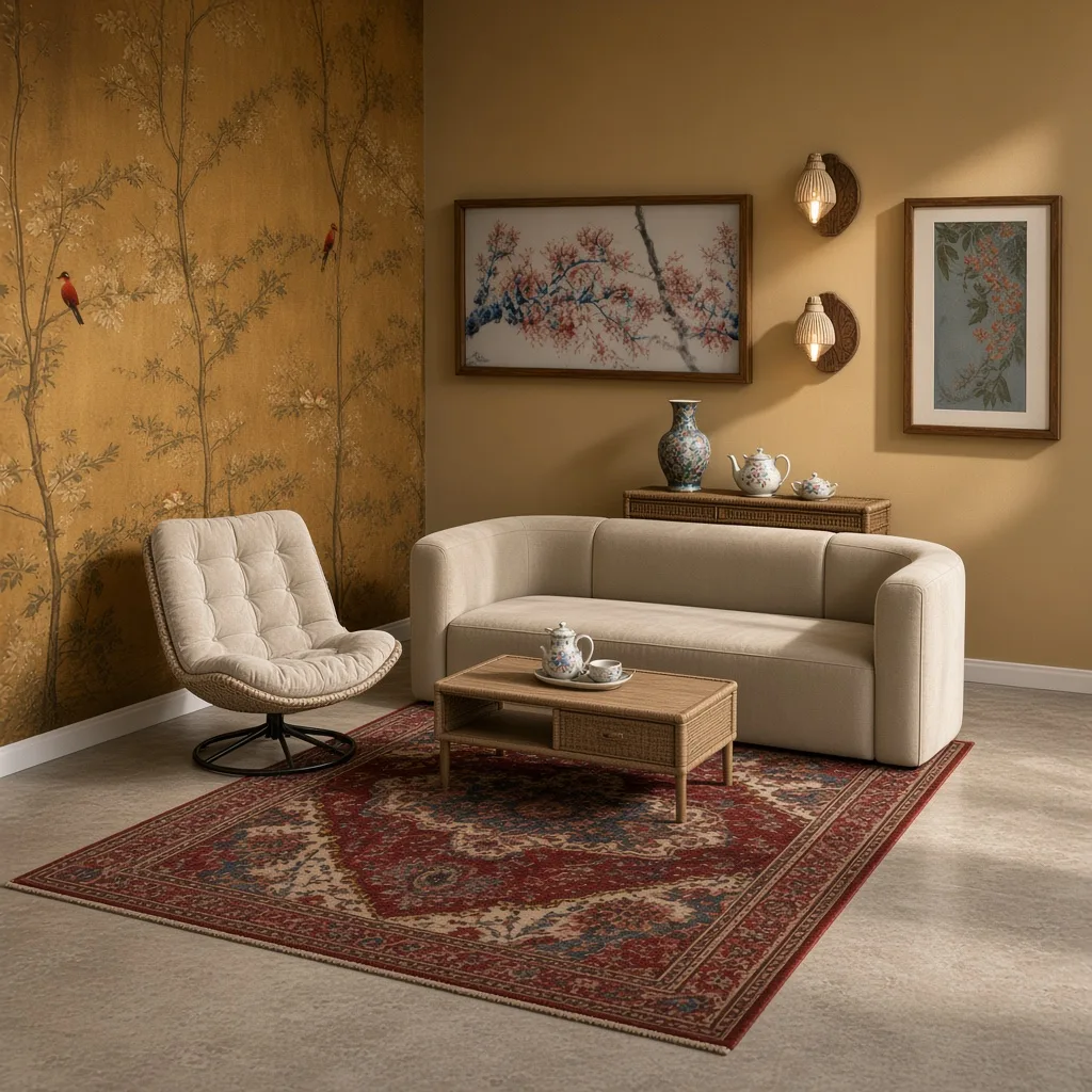 Entry in Cultural Fusion Living Room