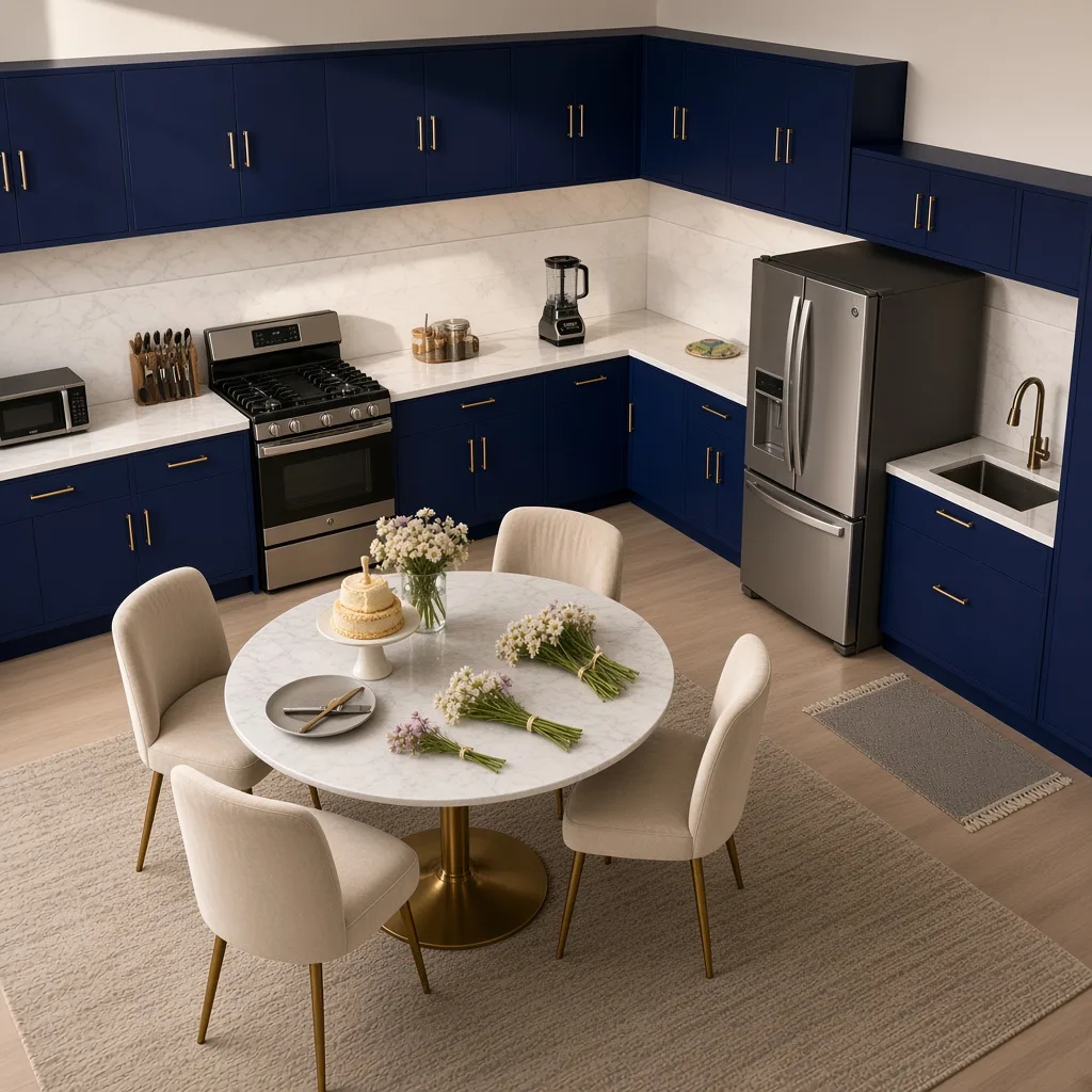 Entry in Mid-Century Modern Kitchen