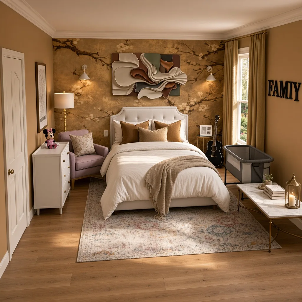 Entry in Golden Vintage Guest Room