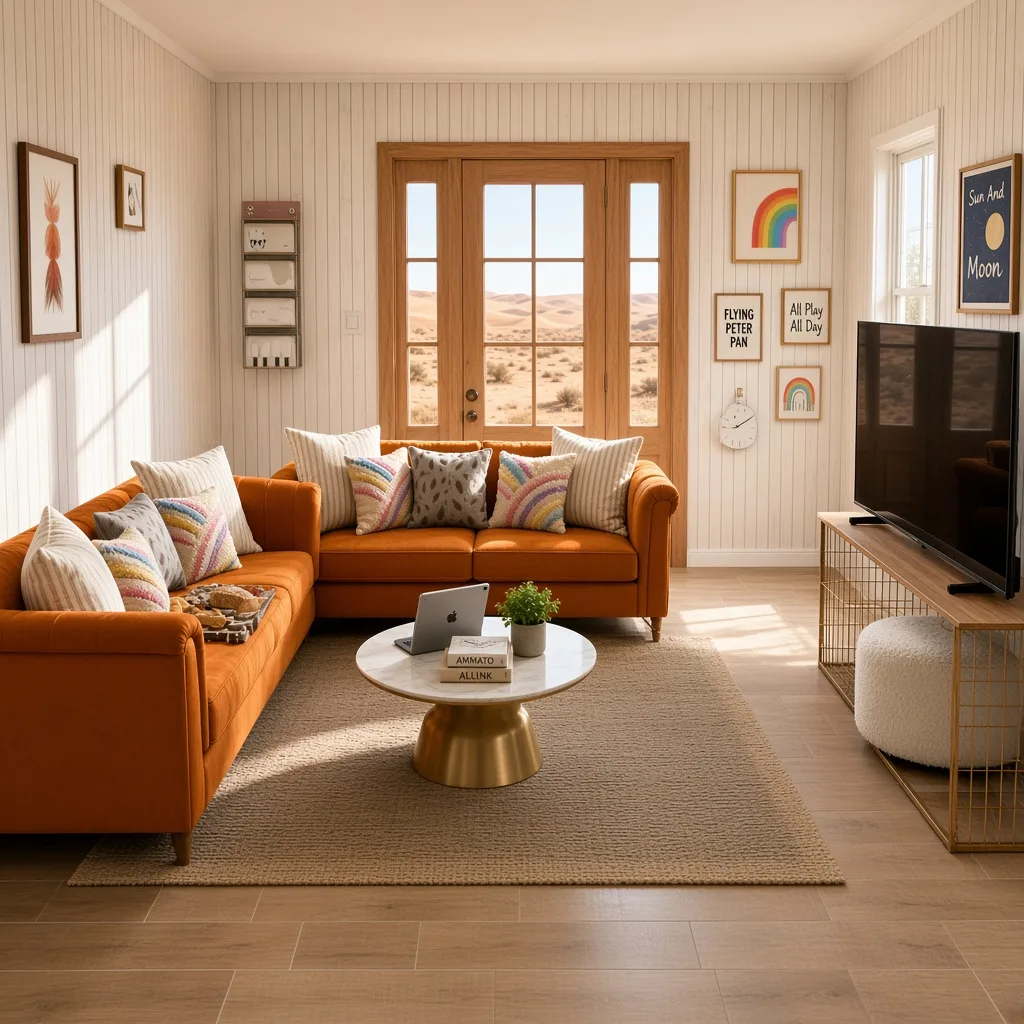 Entry in Cultural Fusion Living Room