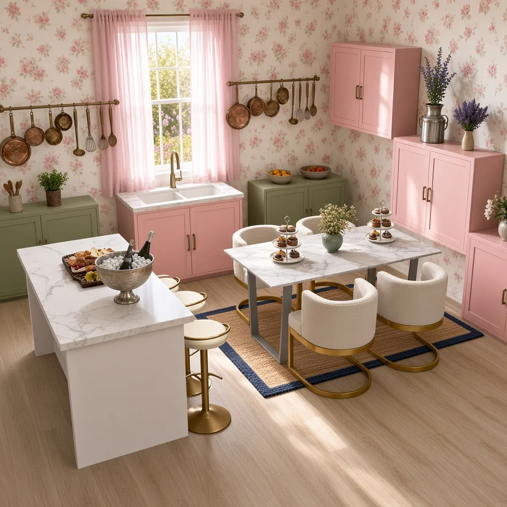 Entry in Pastel Garden Kitchen