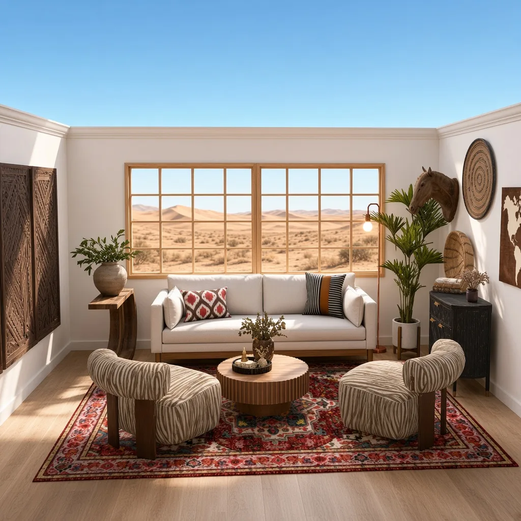 Entry in Cultural Fusion Living Room