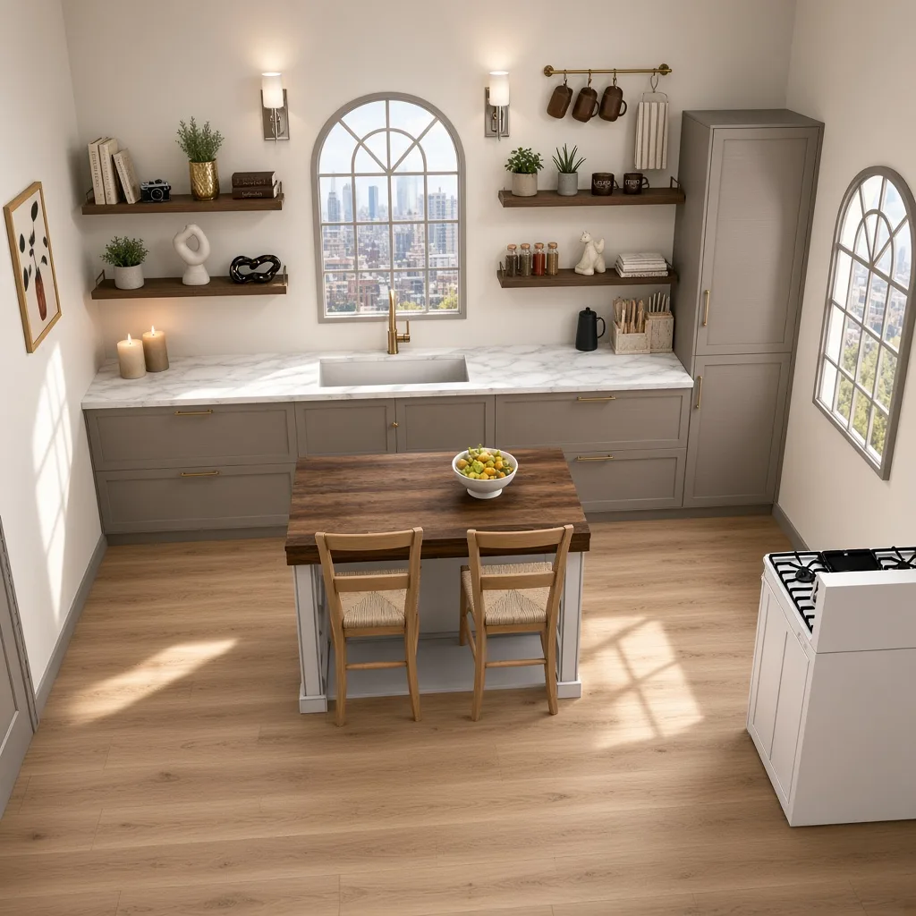 Entry in Zen Minimalist Kitchen