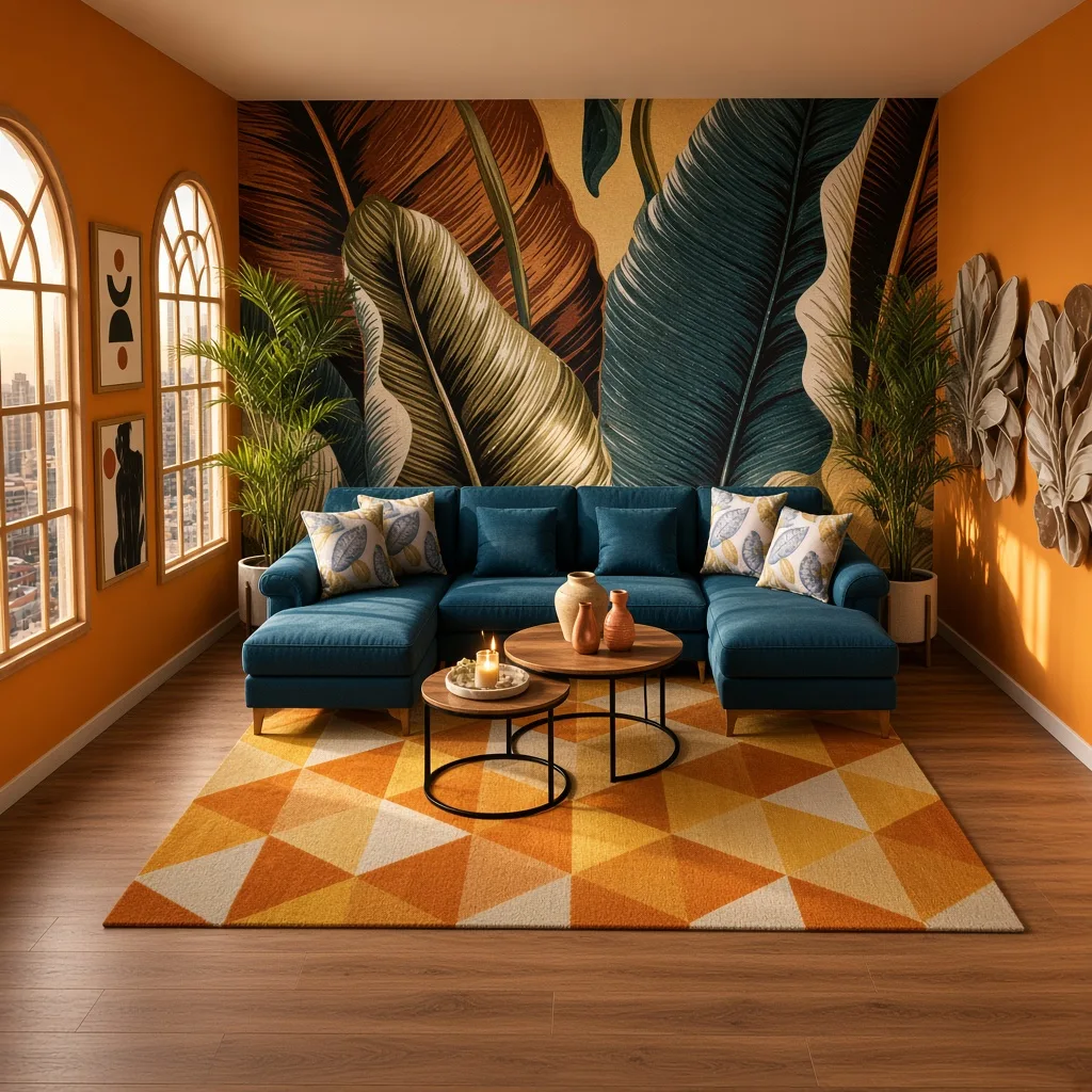 Entry in Colorful Maximalist Living Room