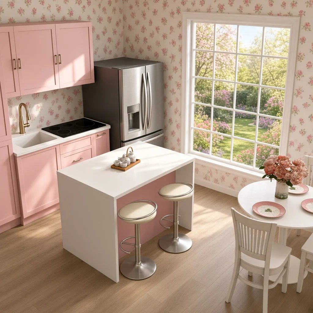 Entry in Pastel Garden Kitchen