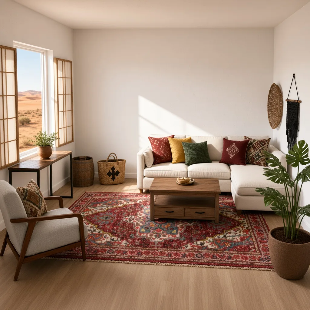 Entry in Cultural Fusion Living Room