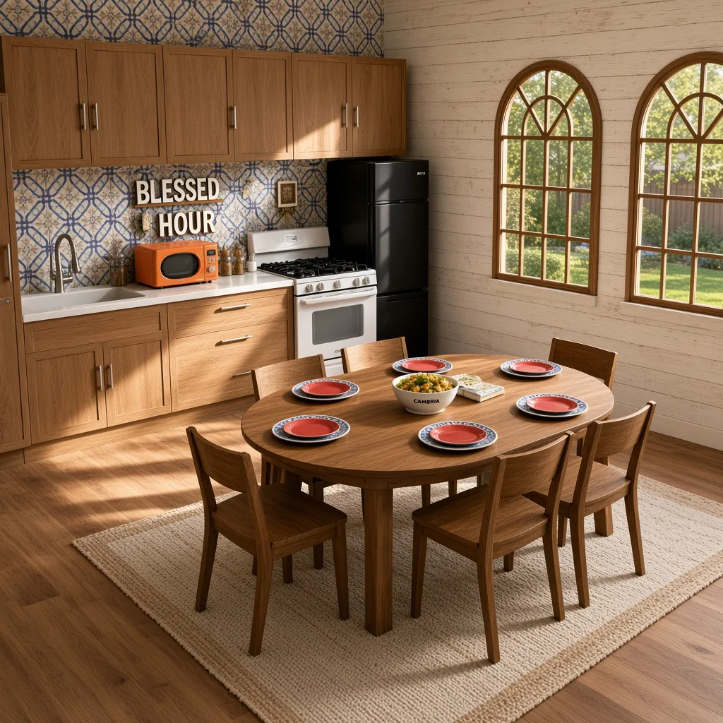 Entry in Mid-Century Modern Kitchen