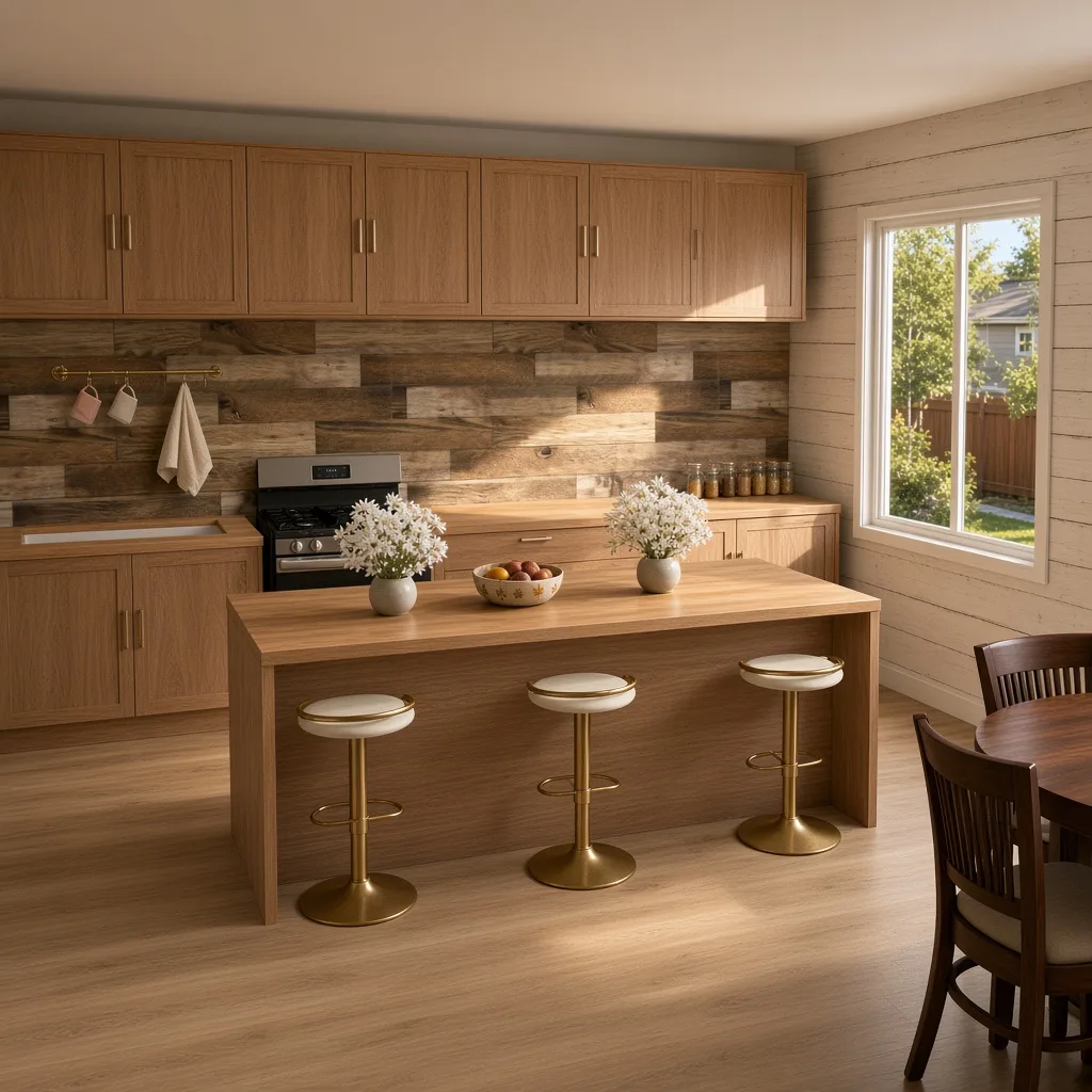 Entry in Mid-Century Modern Kitchen