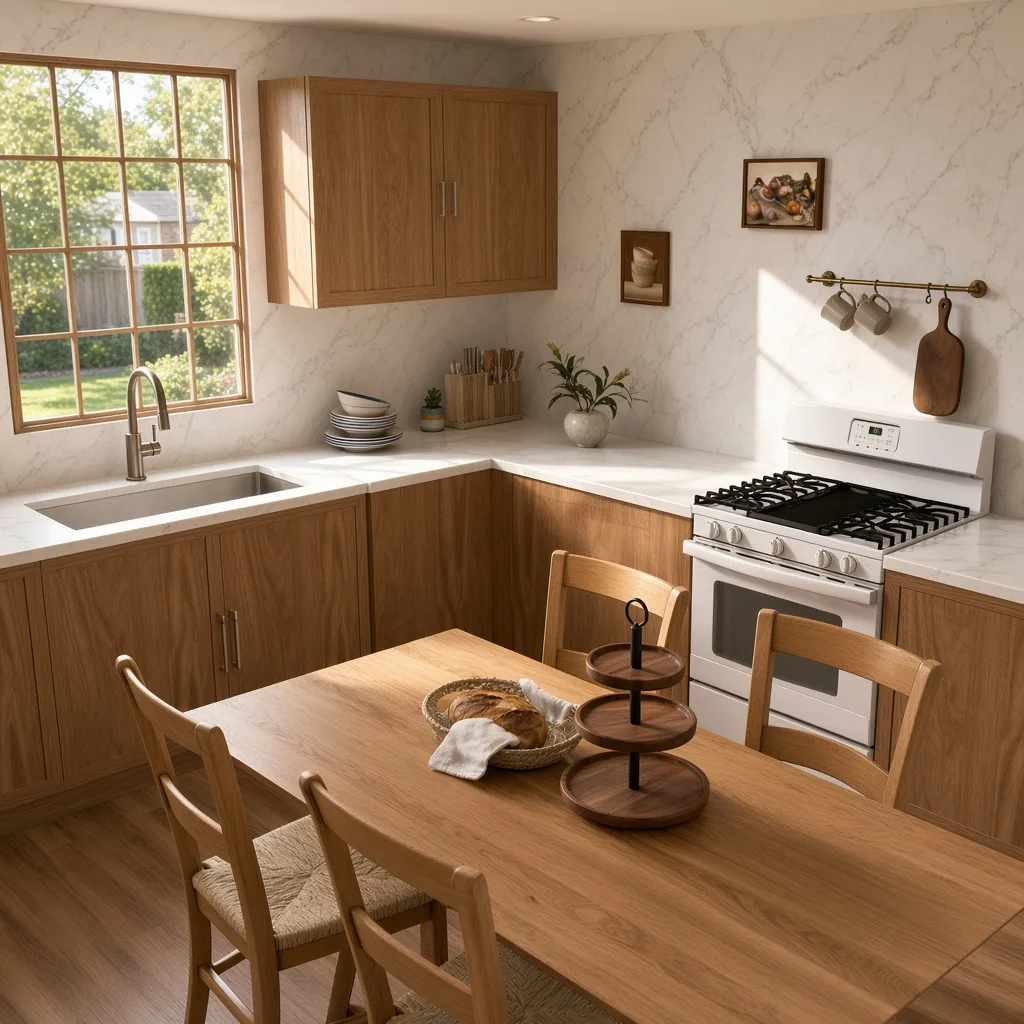 Entry in Mid-Century Modern Kitchen