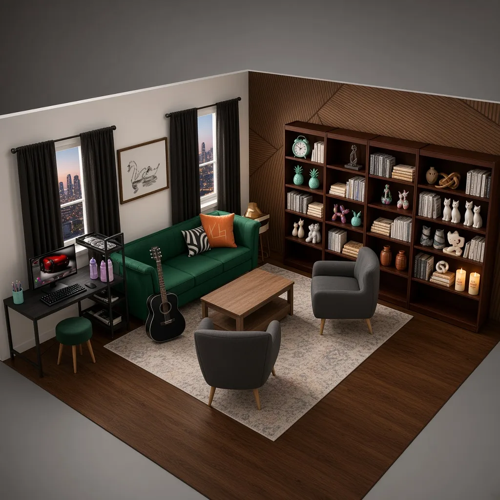 Entry in Art Deco Lounge Room
