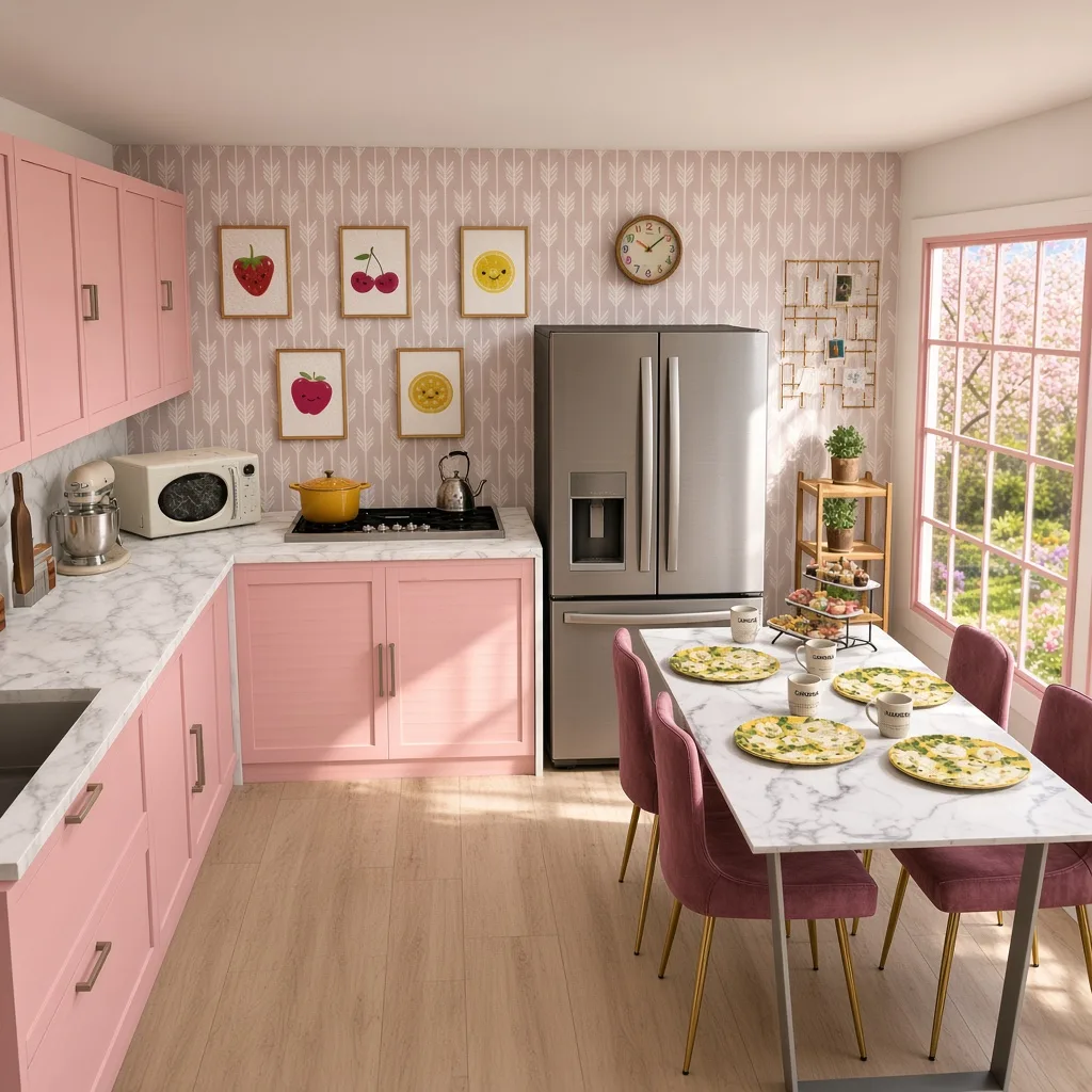 Entry in Pastel Garden Kitchen