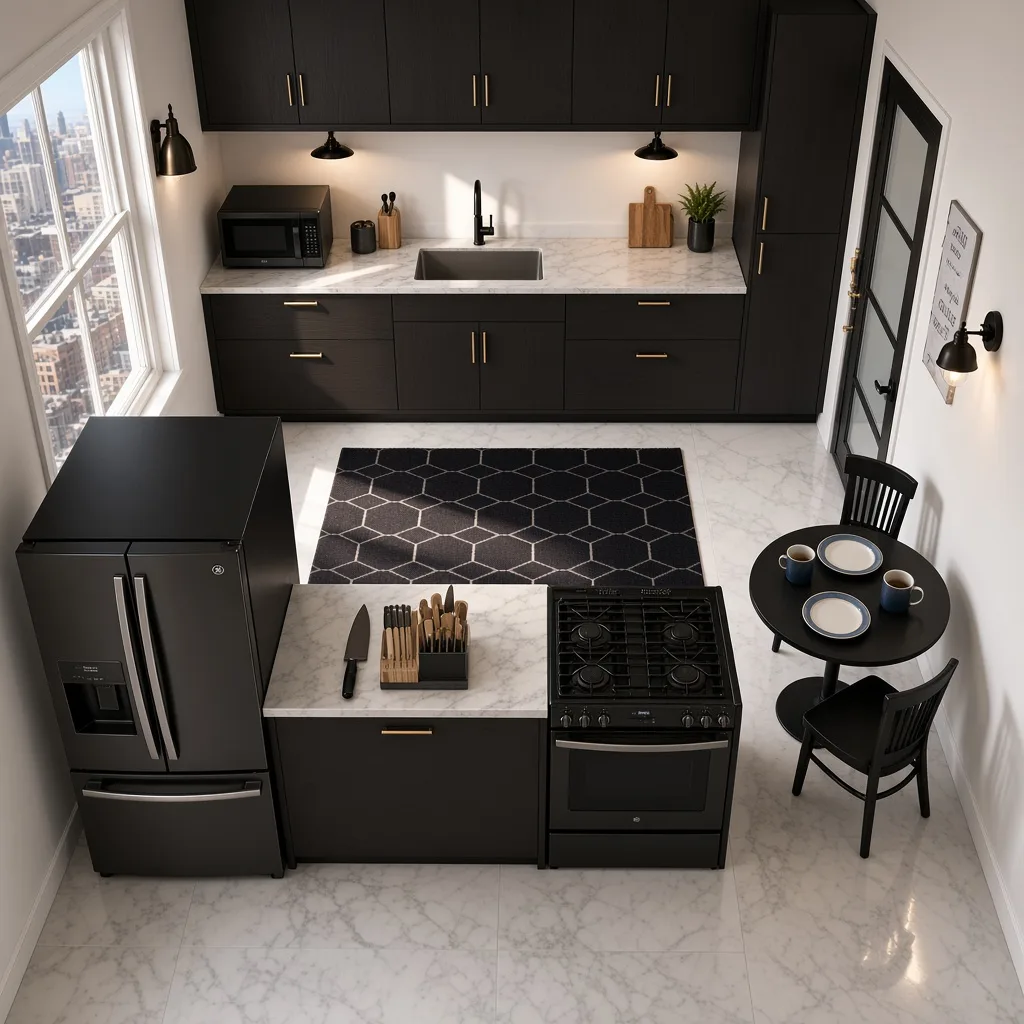 Entry in Zen Minimalist Kitchen