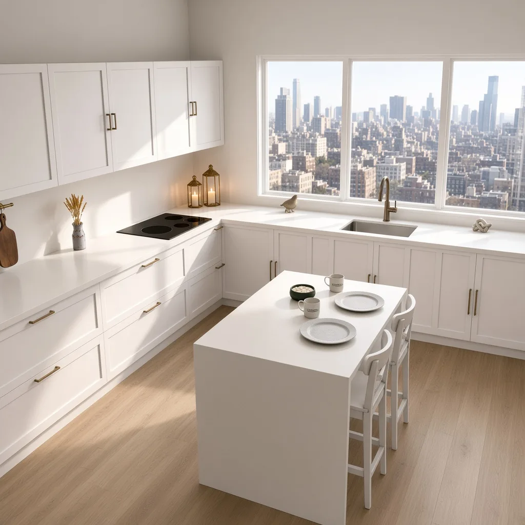 Entry in Zen Minimalist Kitchen