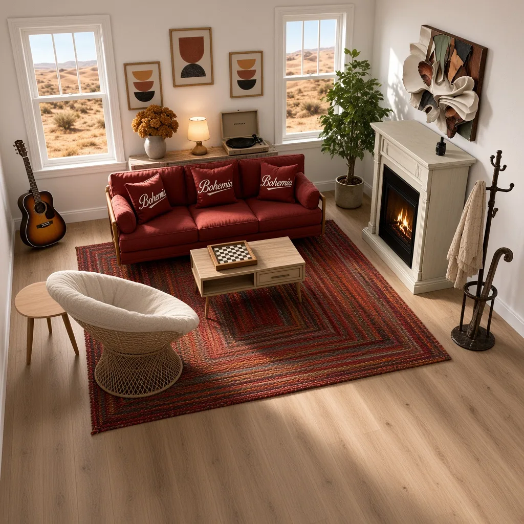 Entry in Cultural Fusion Living Room