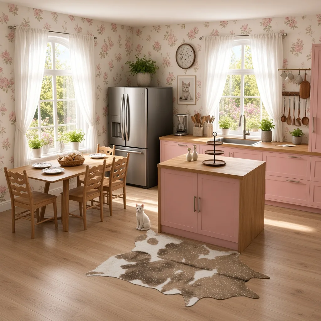 Entry in Pastel Garden Kitchen