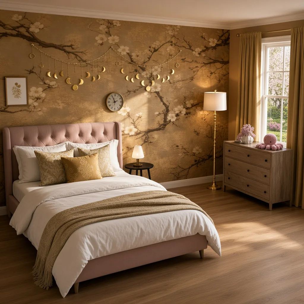 Entry in Golden Vintage Guest Room