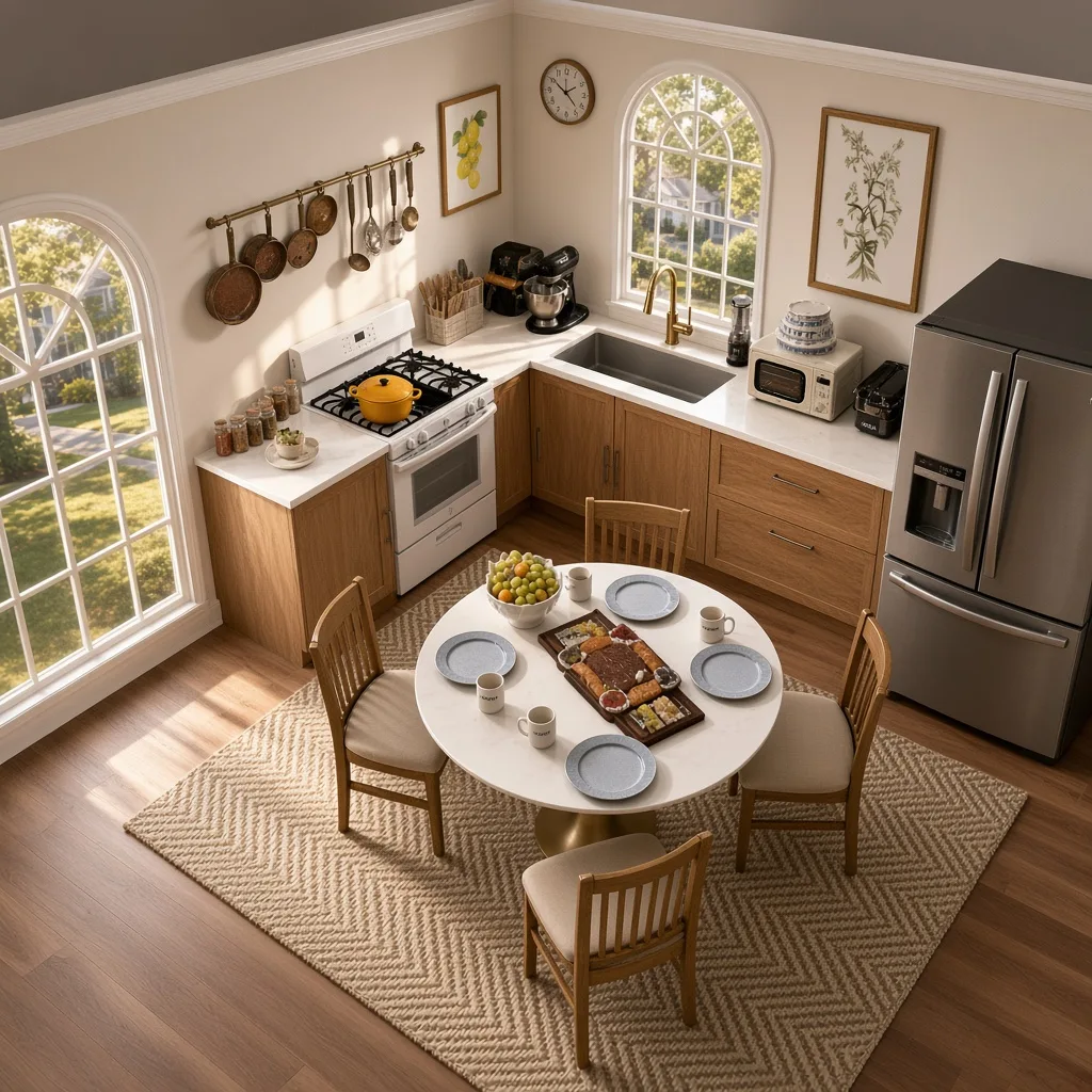 Entry in Mid-Century Modern Kitchen
