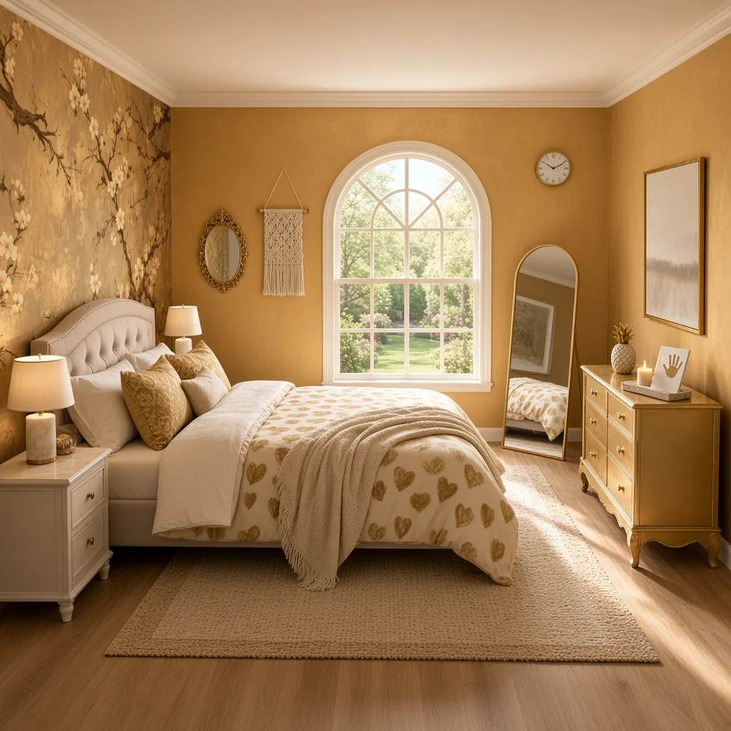 Entry in Golden Vintage Guest Room