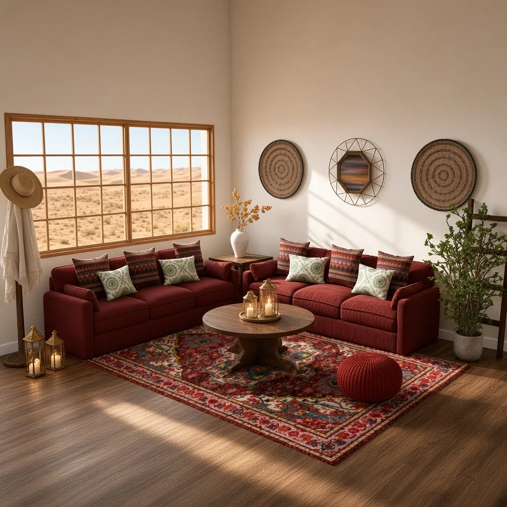 Entry in Cultural Fusion Living Room