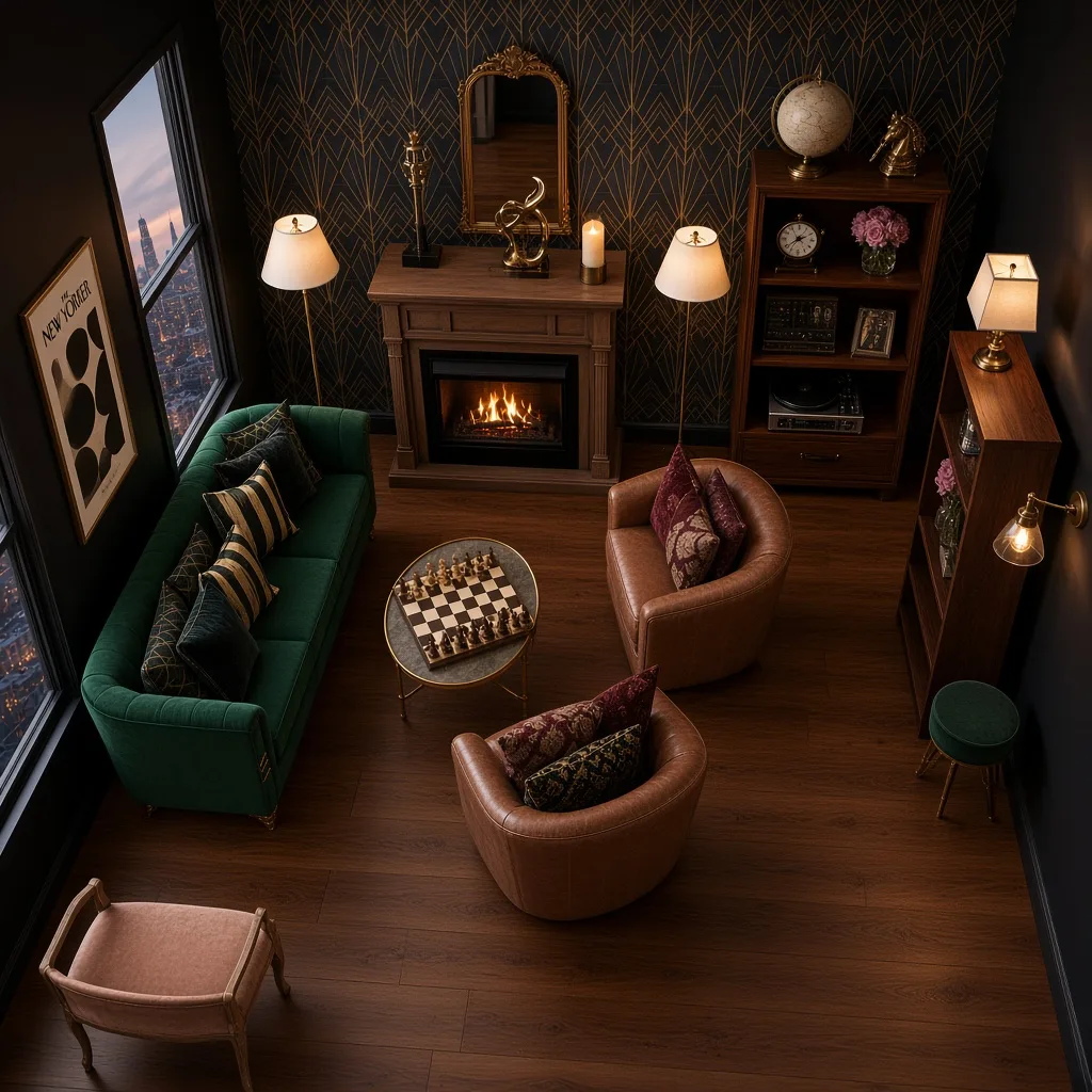 Entry in Art Deco Lounge Room