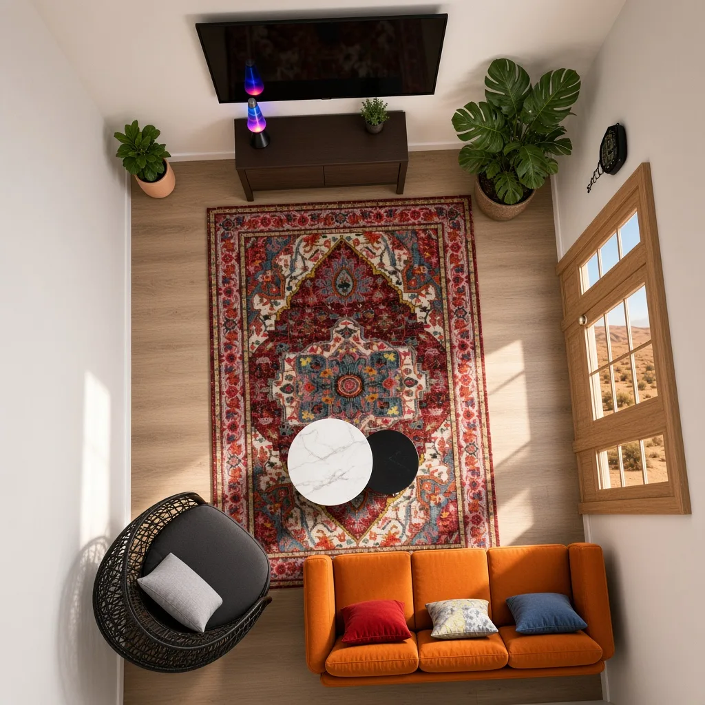 Entry in Cultural Fusion Living Room