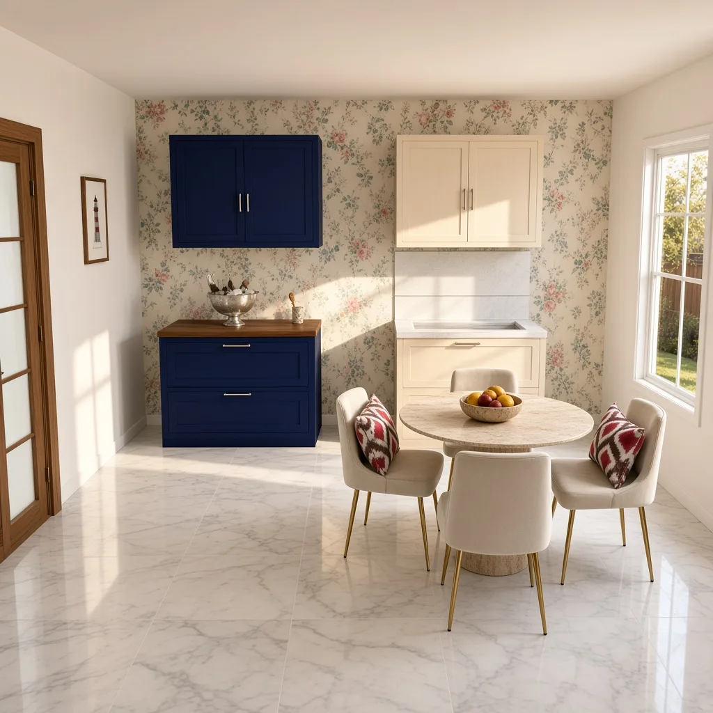 Entry in Mid-Century Modern Kitchen