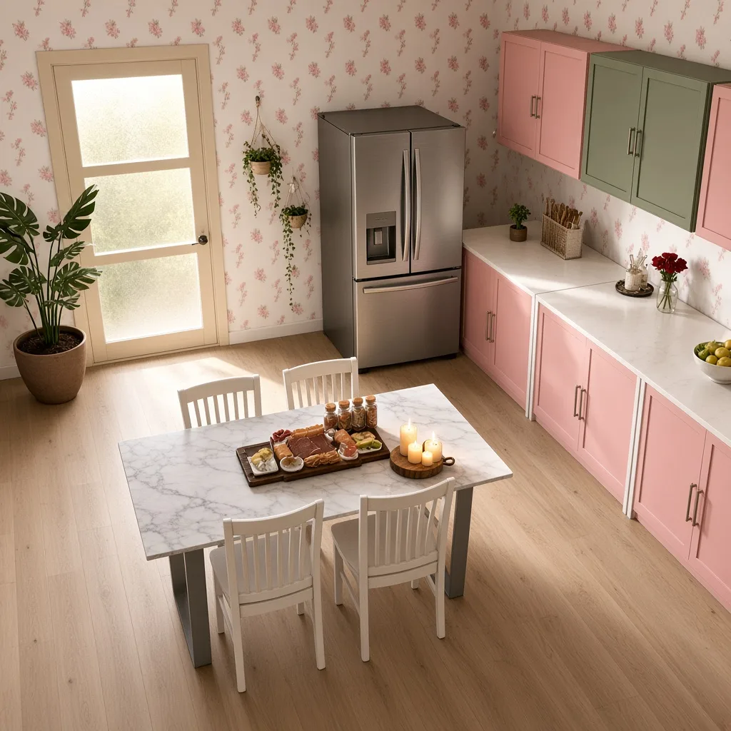 Entry in Pastel Garden Kitchen