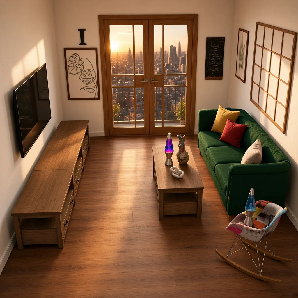 Entry in Colorful Maximalist Living Room