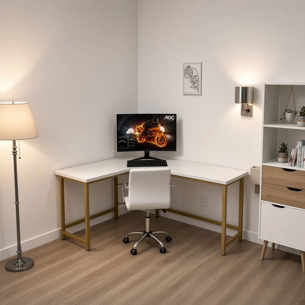 Entry in Minimalist White Workspace