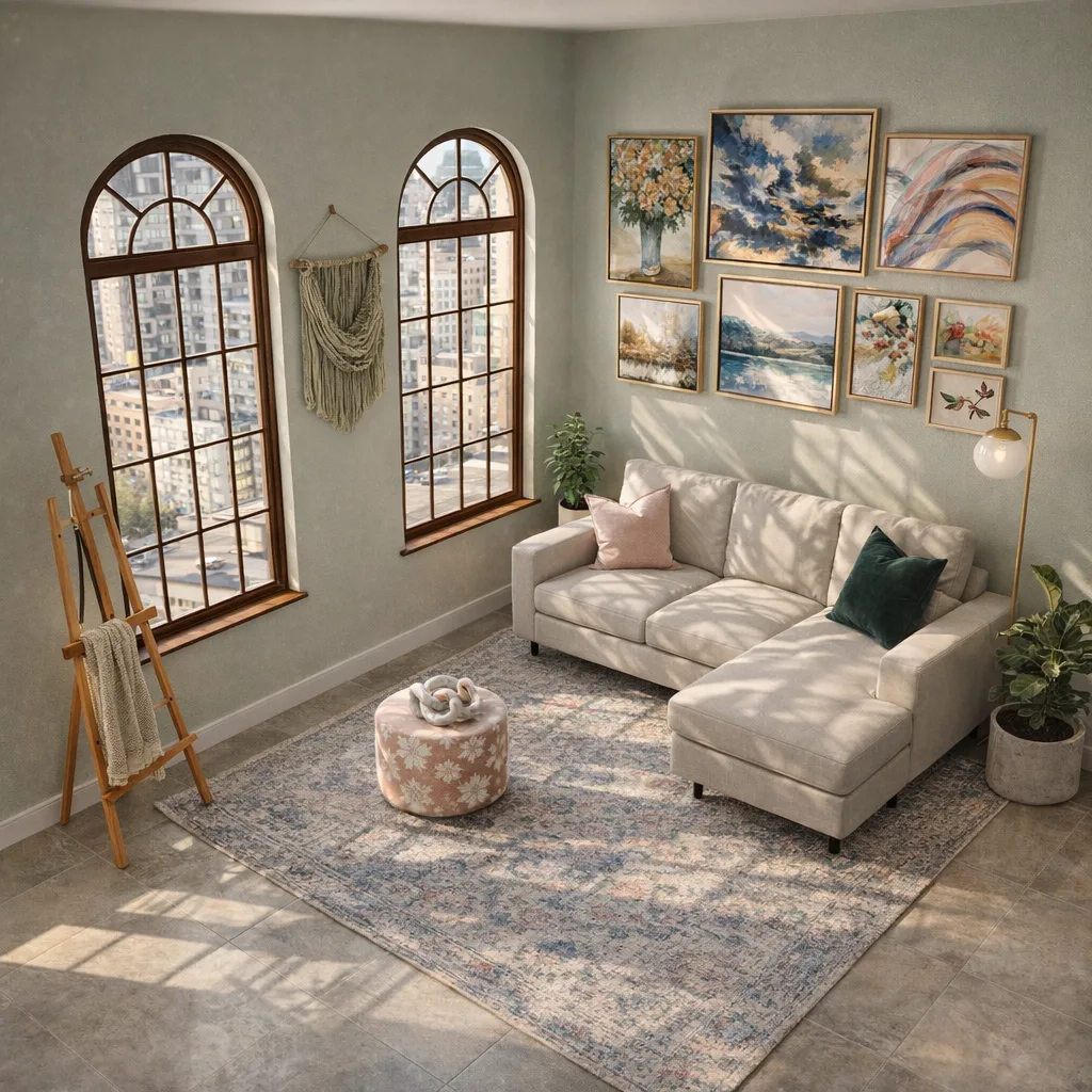 Entry in Modern Art Gallery Loft