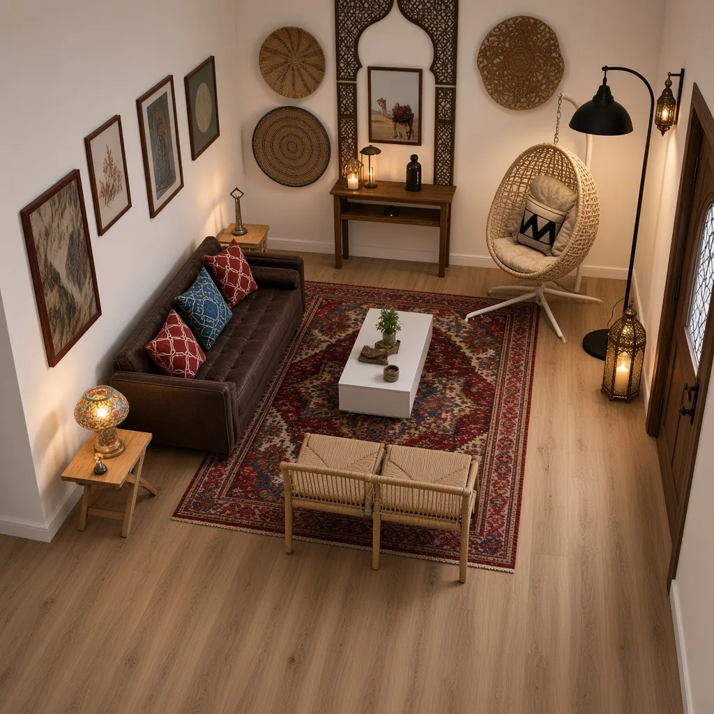 Entry in Cultural Fusion Living Room
