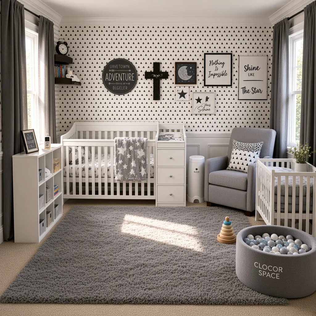 Entry in Minimalist Monochrome Nursery