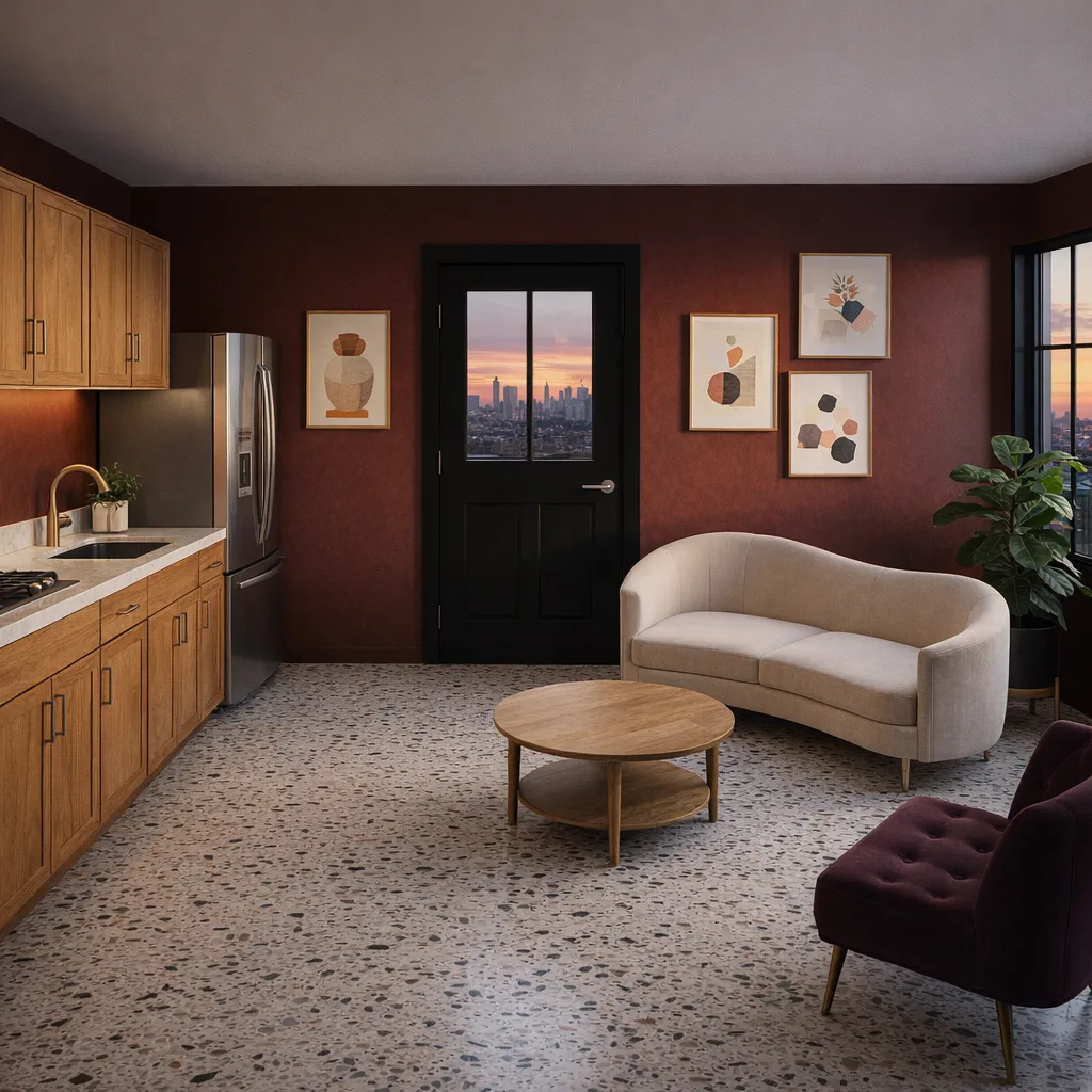 Entry in Boutique Terrazzo Loft