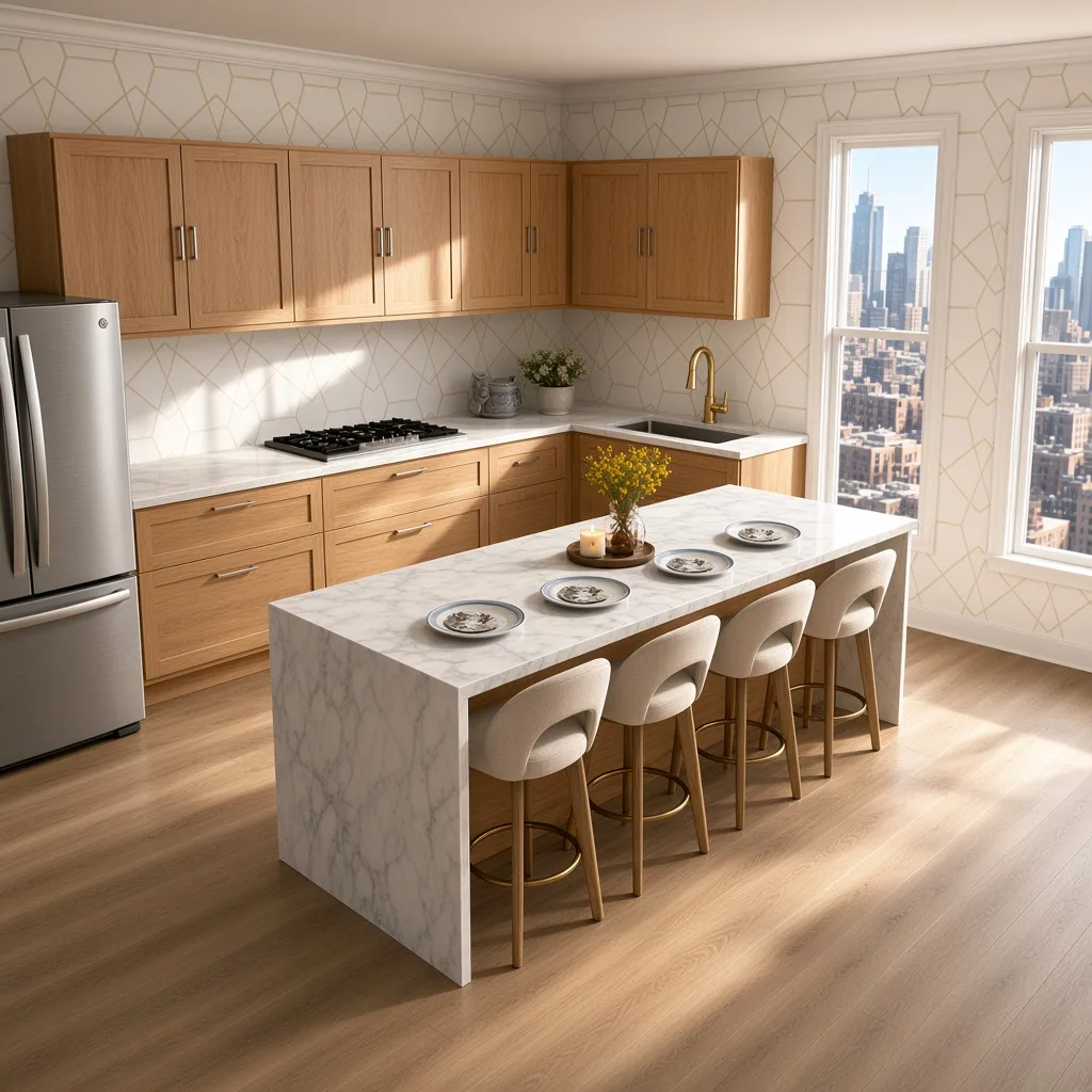 Entry in Zen Minimalist Kitchen