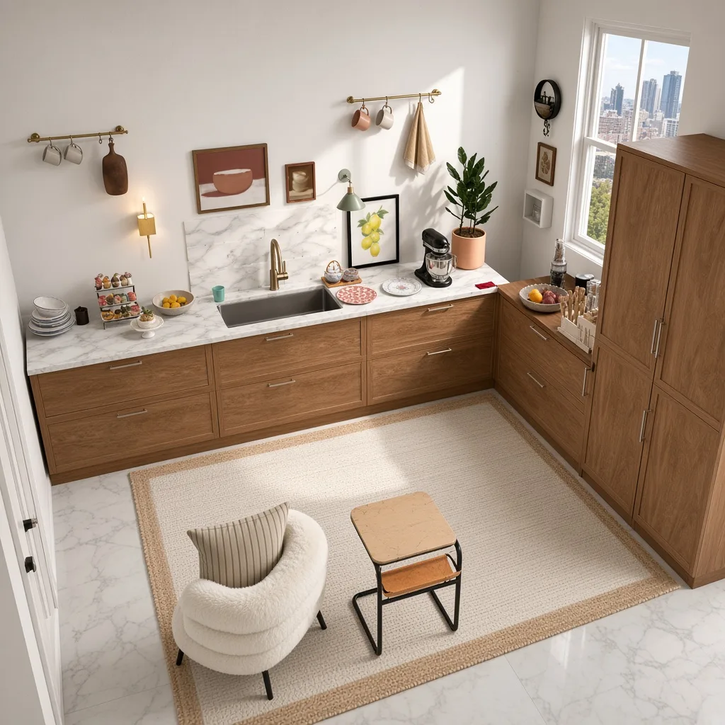 Entry in Zen Minimalist Kitchen