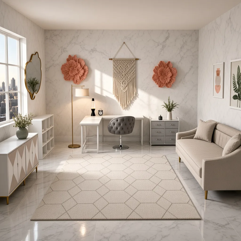 Entry in Minimalist White Workspace