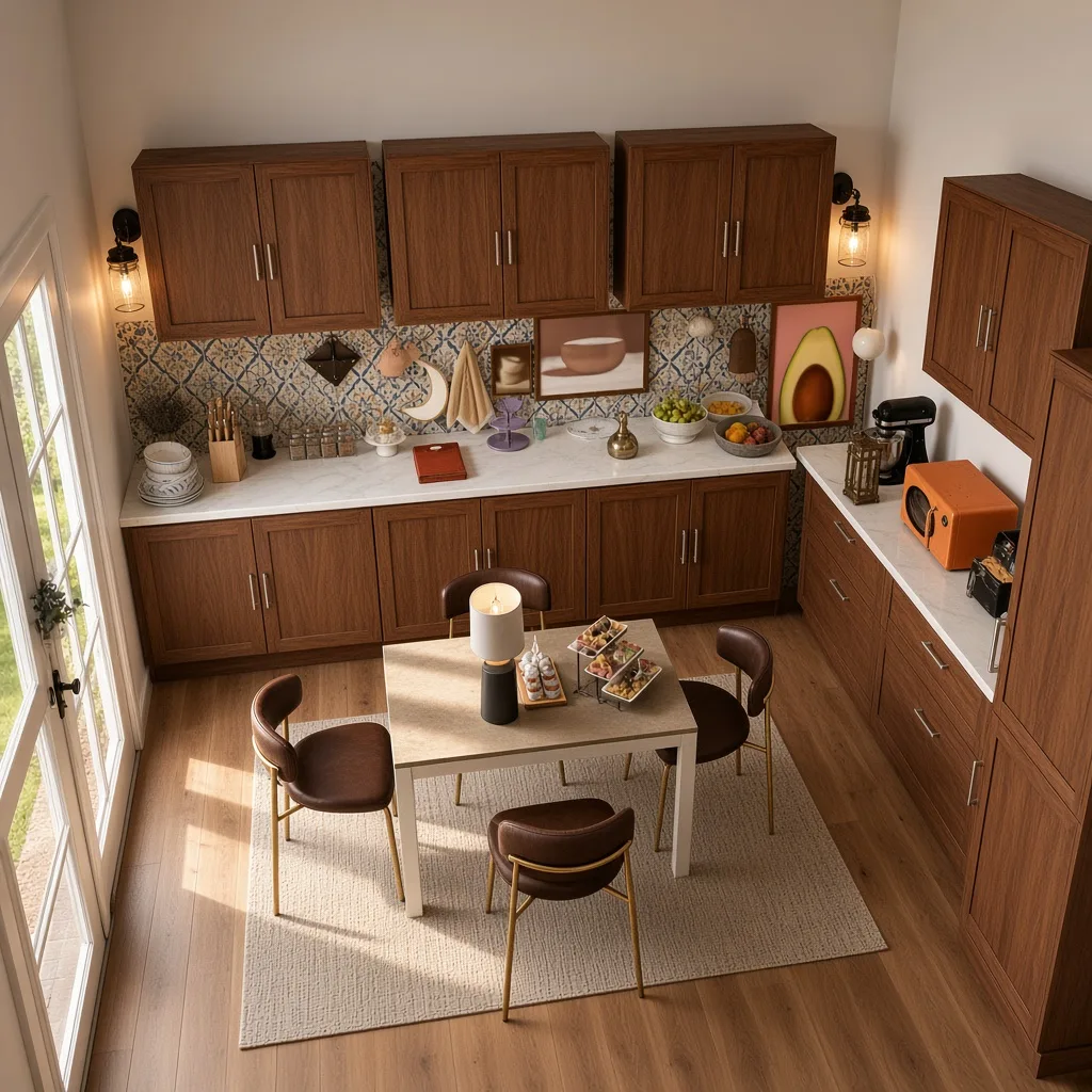 Entry in Mid-Century Modern Kitchen
